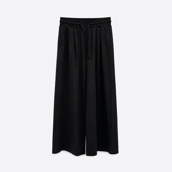 アクネストゥディオズ モダールコットン ワイドレッグパンツ ブラック