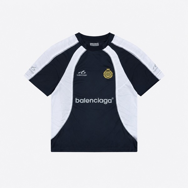 バレンシアガ サッカー オーバーサイズ Tシャツ ネイビー A003GLTUVZ78065