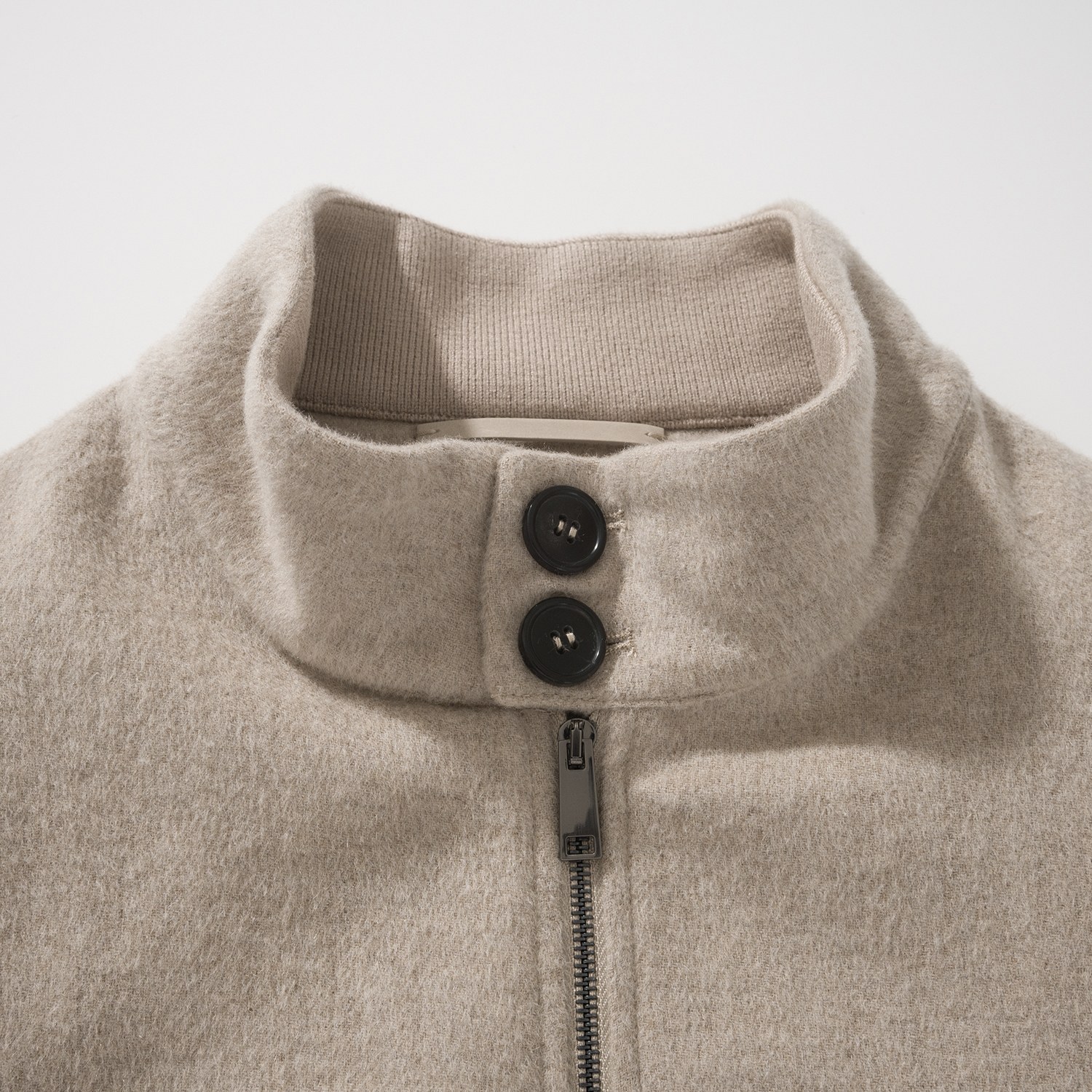 ZEGNA Oasi Cashmere Elementsブルゾン ライトトープマルチメランジュ UGT63A2-G153-N92 詳細画像 3