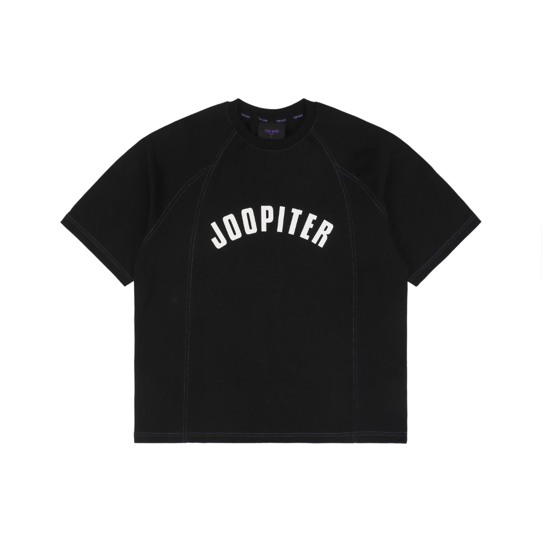 チーム ワン デザイン TEAM JOOPITER プレウォッシュド ディストレスド Tシャツ ブラック TW-SK24A031BK 詳細画像 1
