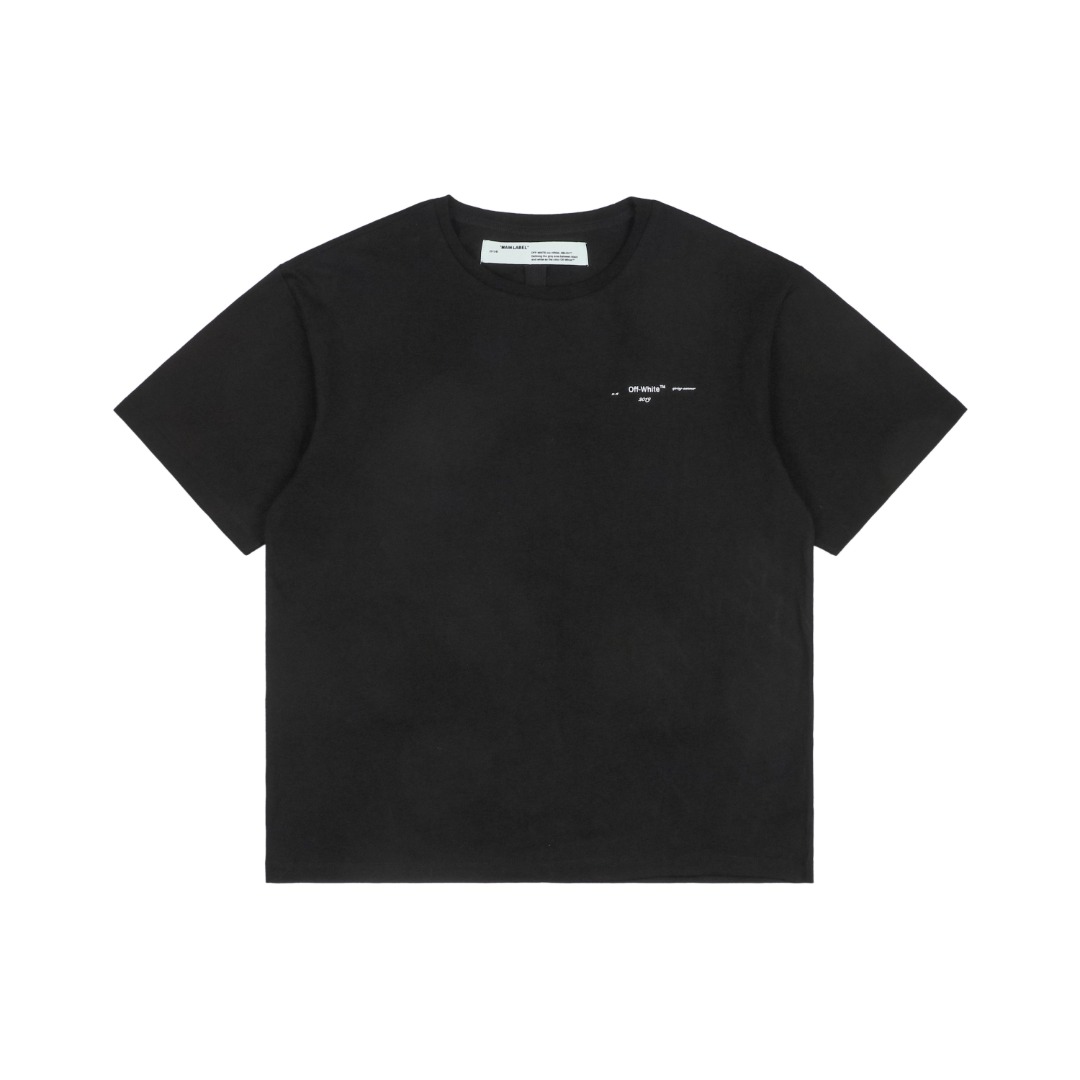 オフホワイト ウォーターカラー アロー プリント Tシャツ ブラック 詳細画像 1