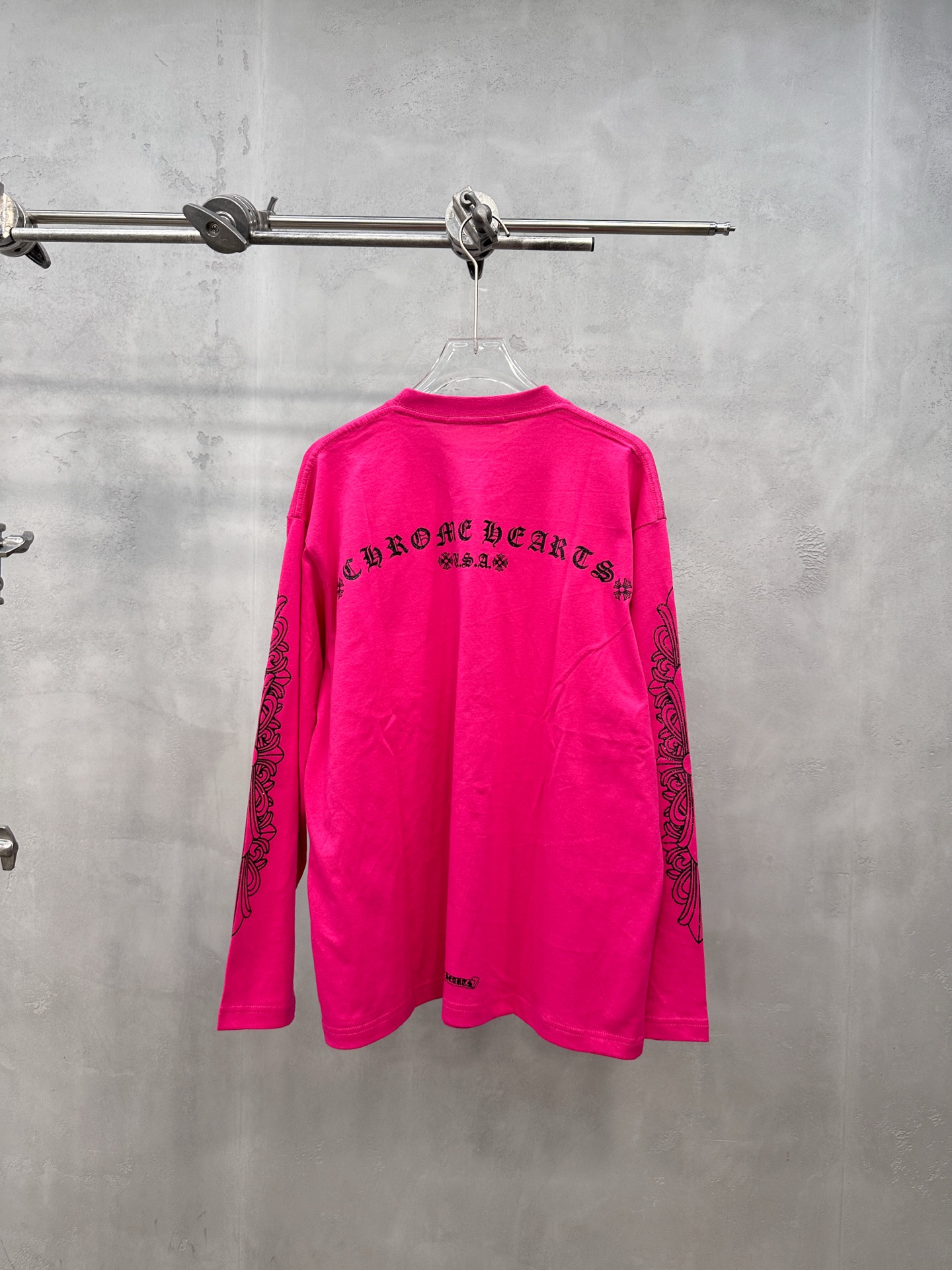 クロムハーツ 長袖Tシャツ ピンク 詳細画像 3