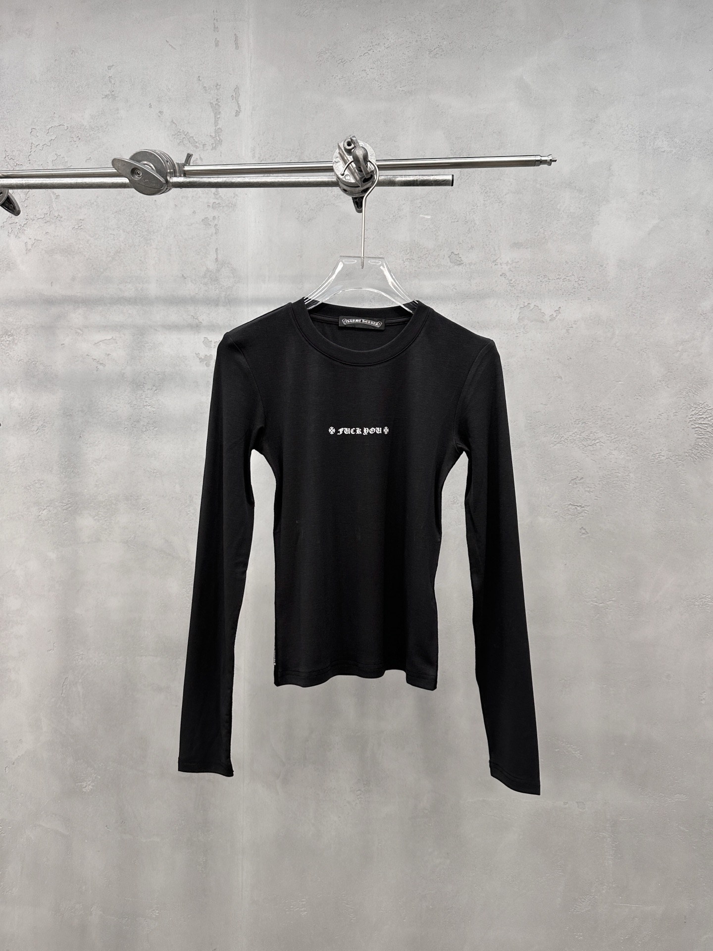 クロムハーツ ロゴプリント長袖Tシャツ ブラック 詳細画像 1