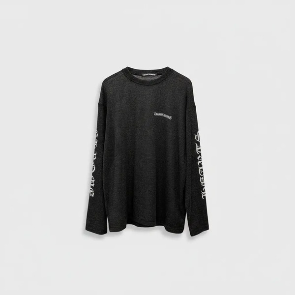 クロムハーツ プリント長袖Tシャツ ブラック