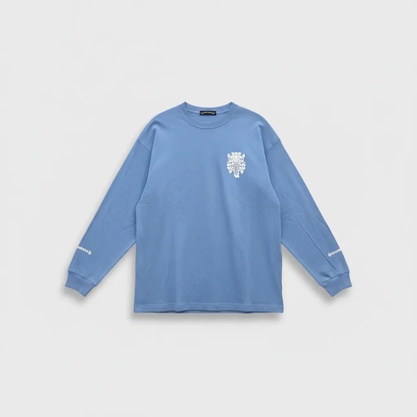クロムハーツ フロッキープリント長袖Tシャツ ブルー