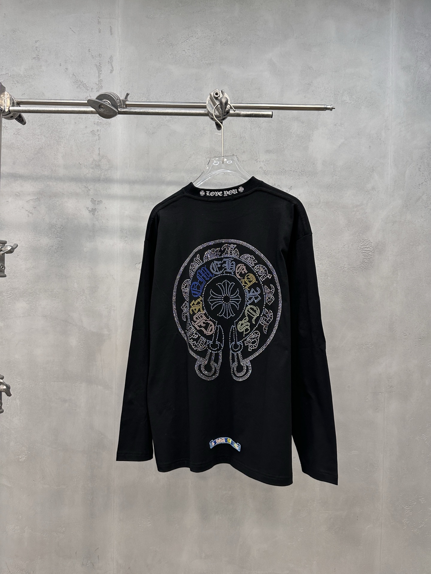 クロムハーツ 刺繍クロス長袖Tシャツ ブラック 詳細画像 2
