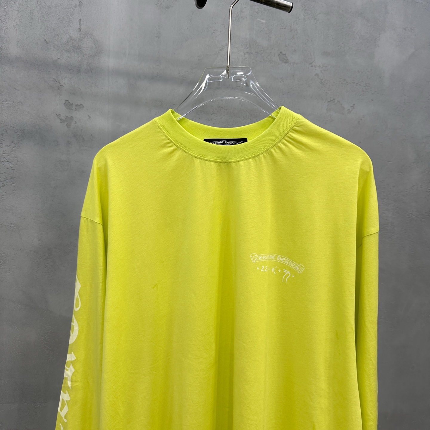 クロムハーツ 長袖Tシャツ ネオンイエロー 詳細画像 3