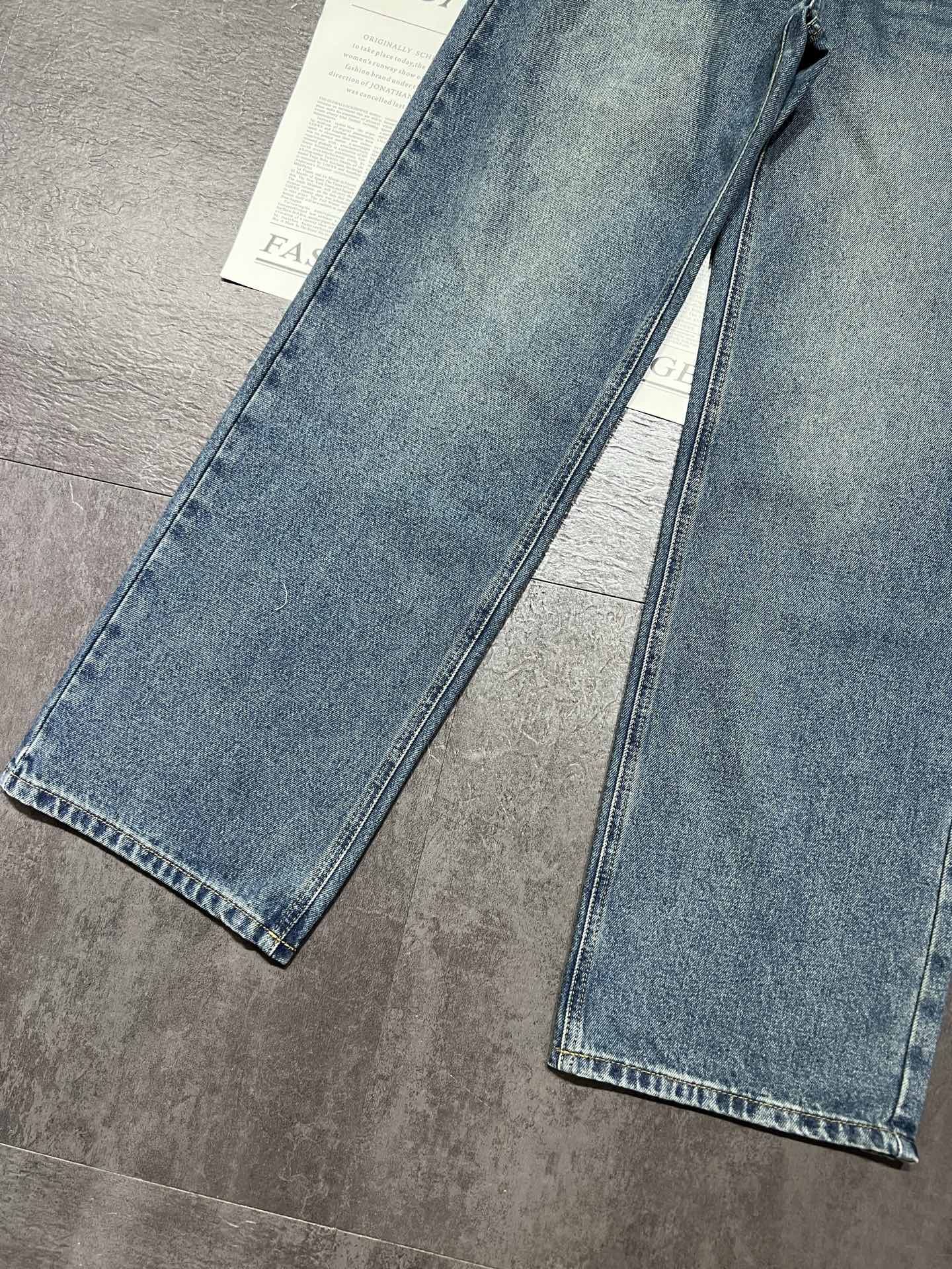 シャネル バックカラーブロック デニムパンツ 詳細画像 3