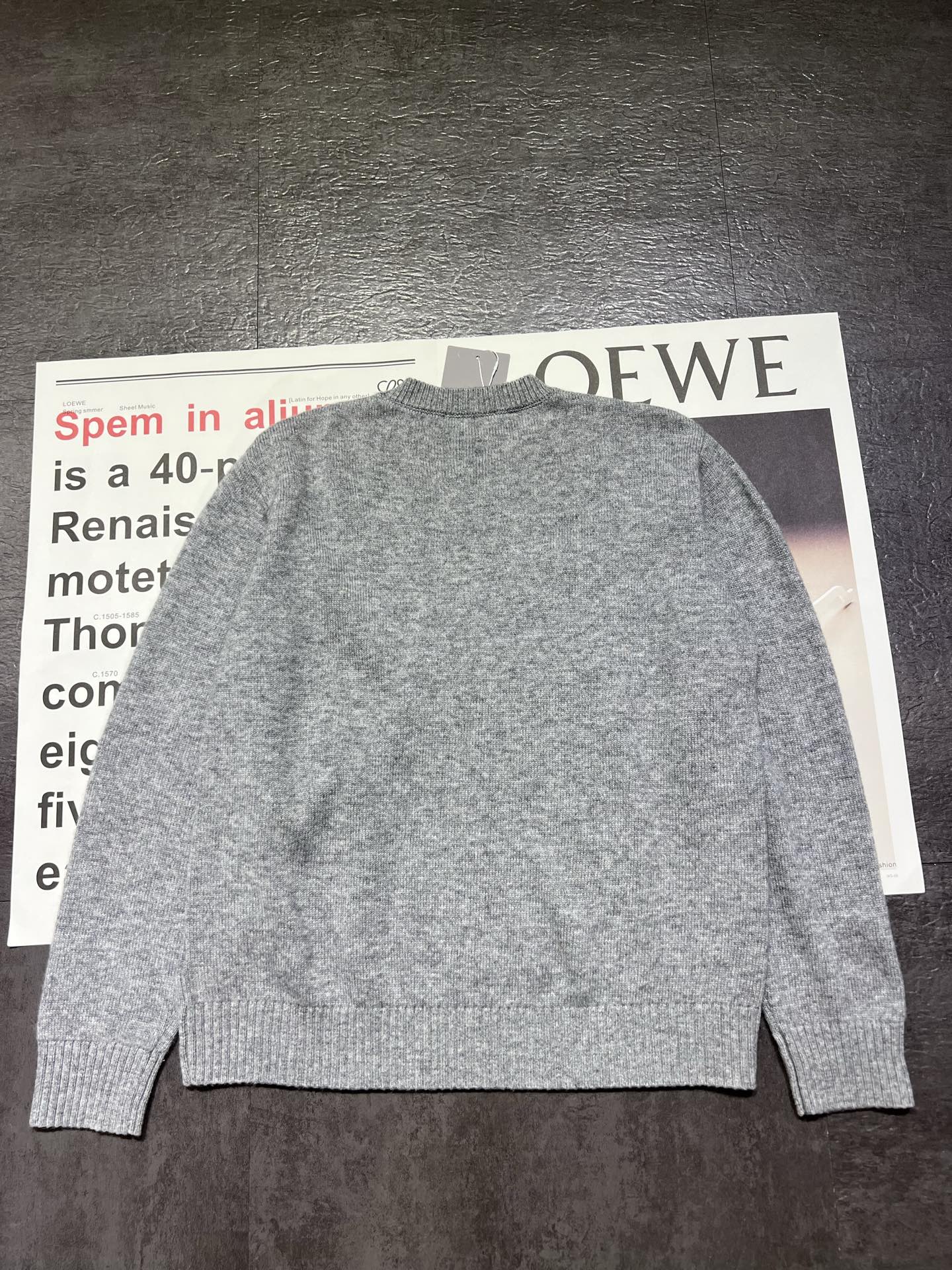エルドス ジャカードカシミヤセーター グレー 詳細画像 2