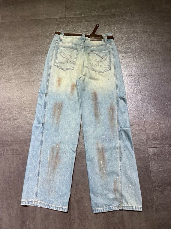アクネ ストゥディオズ ウォッシュド加工デニムパンツ ライトブルー 詳細画像 2