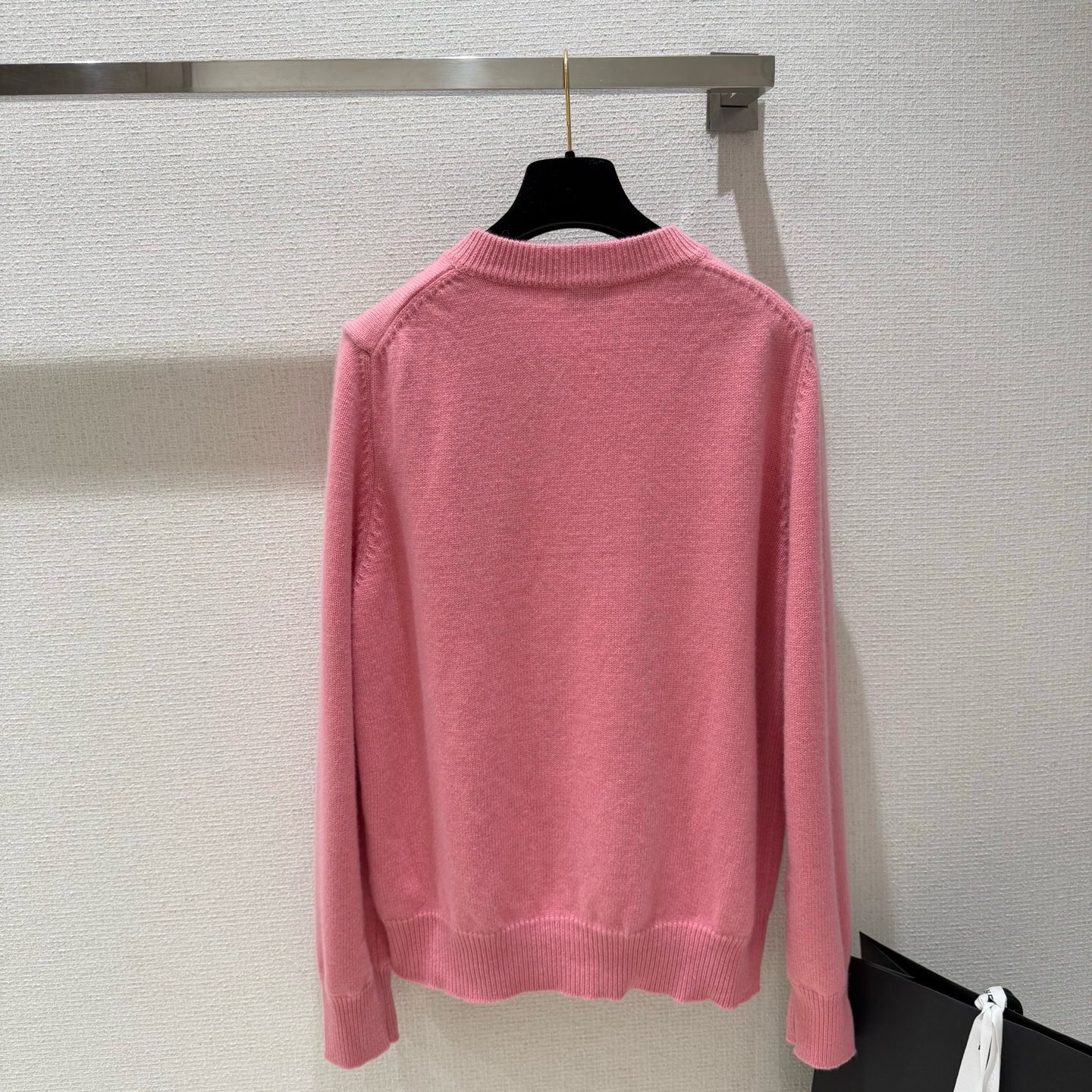 シャネル ブックバッグバックル ニットカーディガン ピンク 詳細画像 2