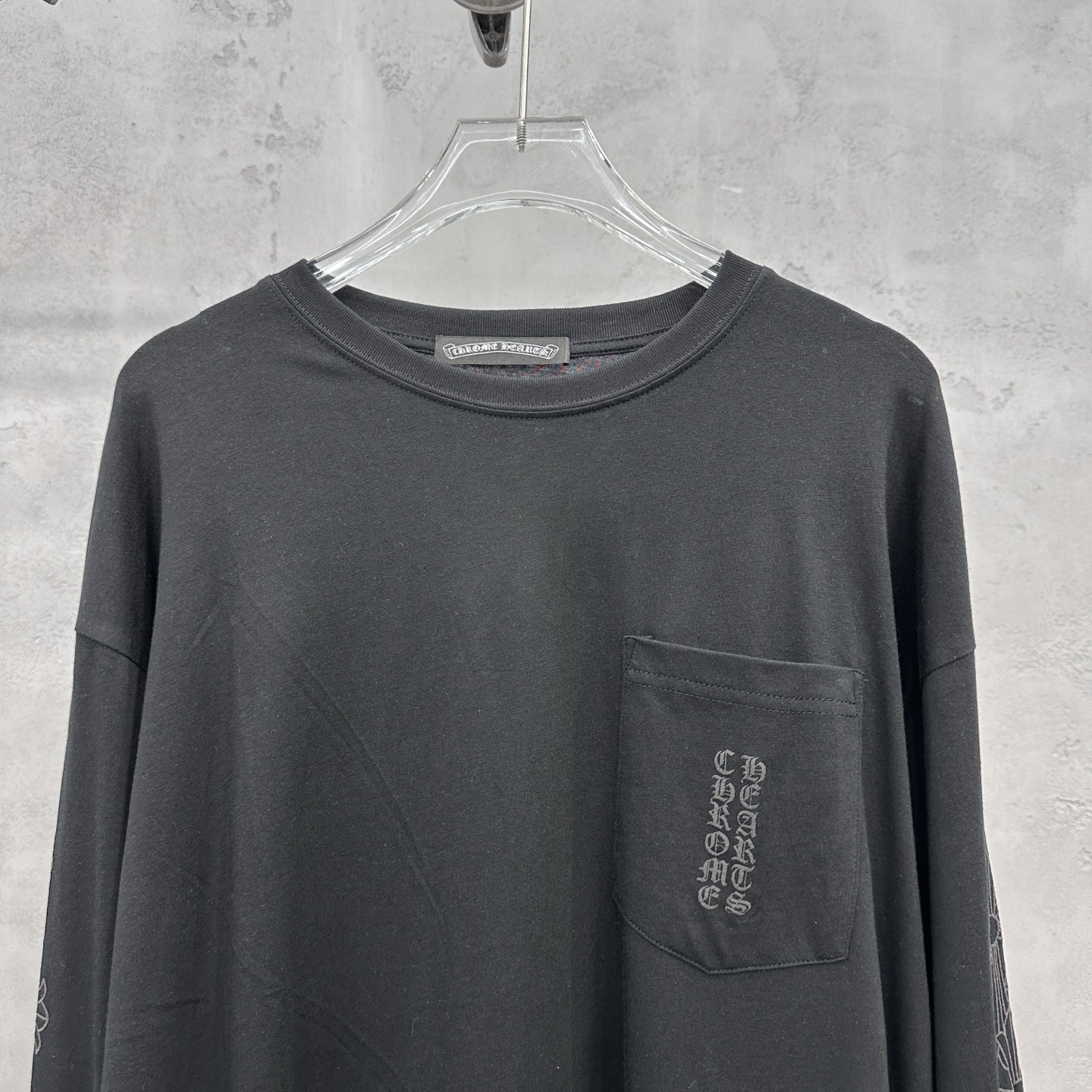 クロムハーツ ロングTシャツ ブラック 詳細画像 3