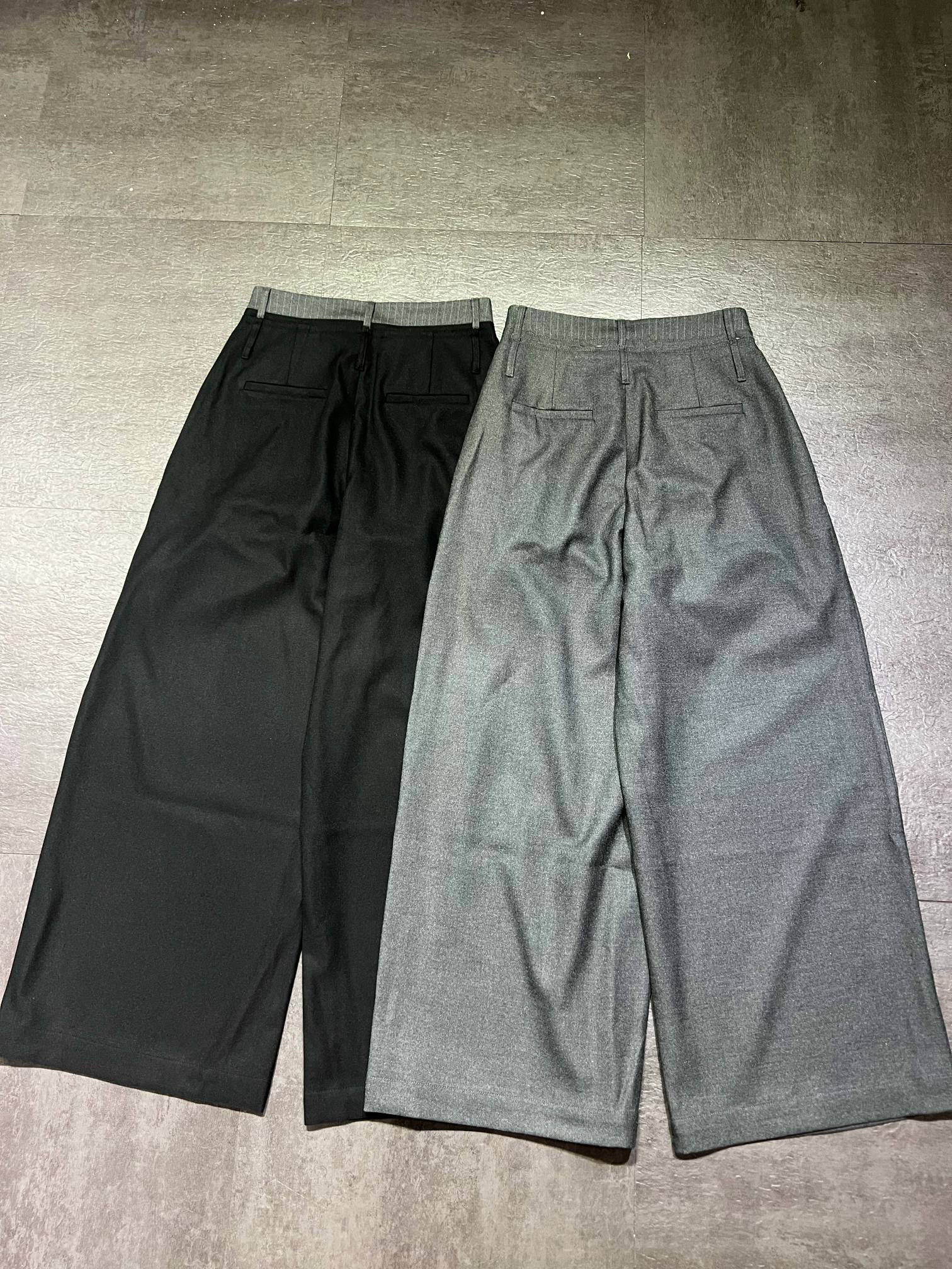 アレキサンダー ワン ウエストパネル ワイドパンツ グレー 詳細画像 2
