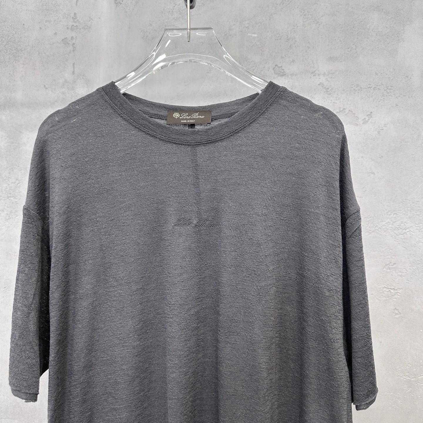 ロロ・ピアーナ 半袖Tシャツ チャコールグレー 詳細画像 3