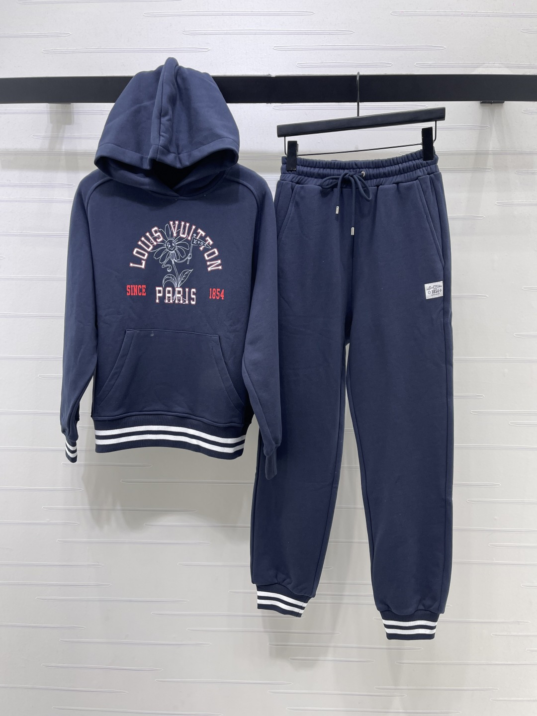 ルイ・ヴィトン パーカー スウェットパンツ セットアップ ネイビー 詳細画像 1