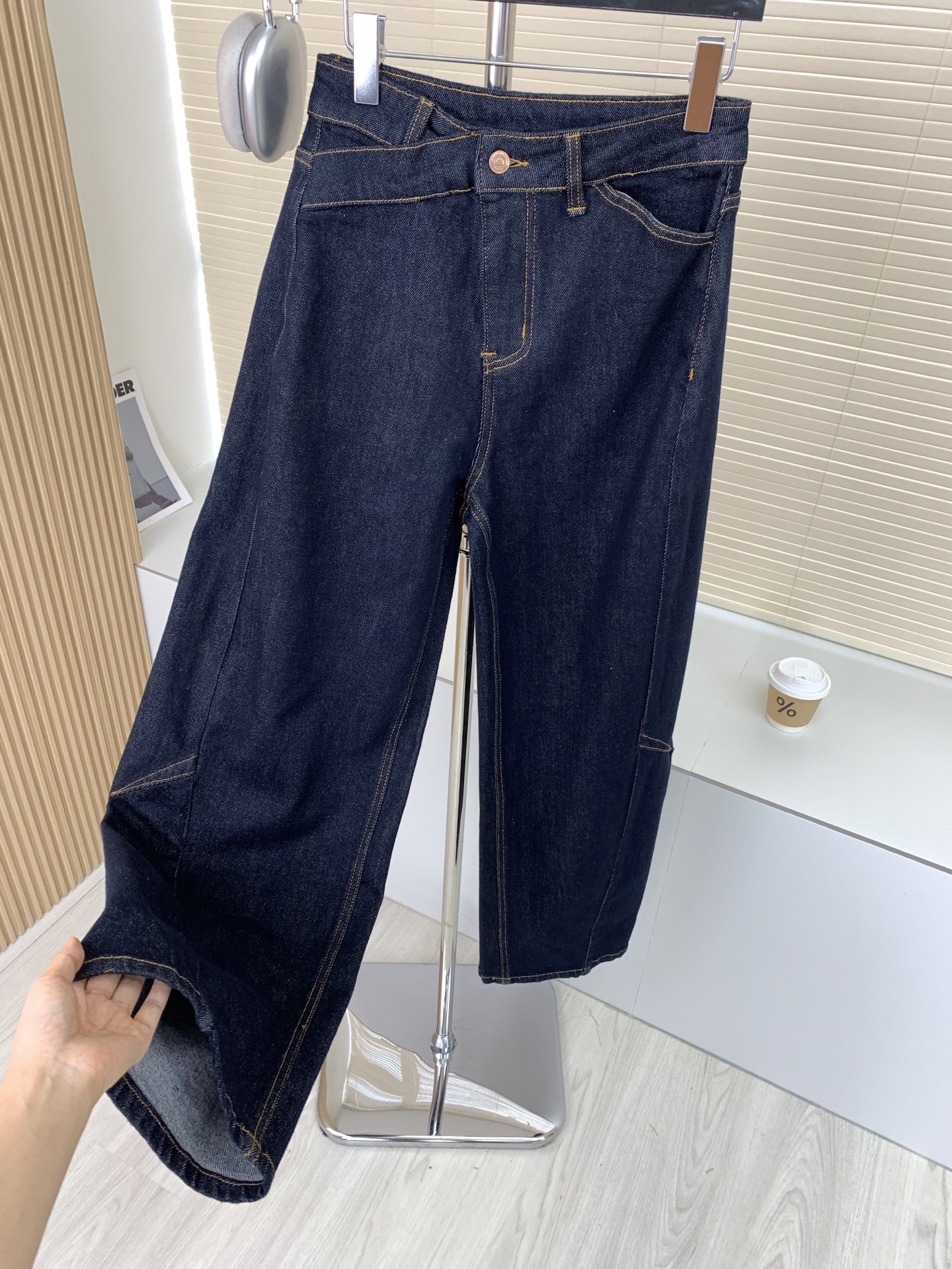 レトロデニムパンツ ディープブルー 詳細画像 3