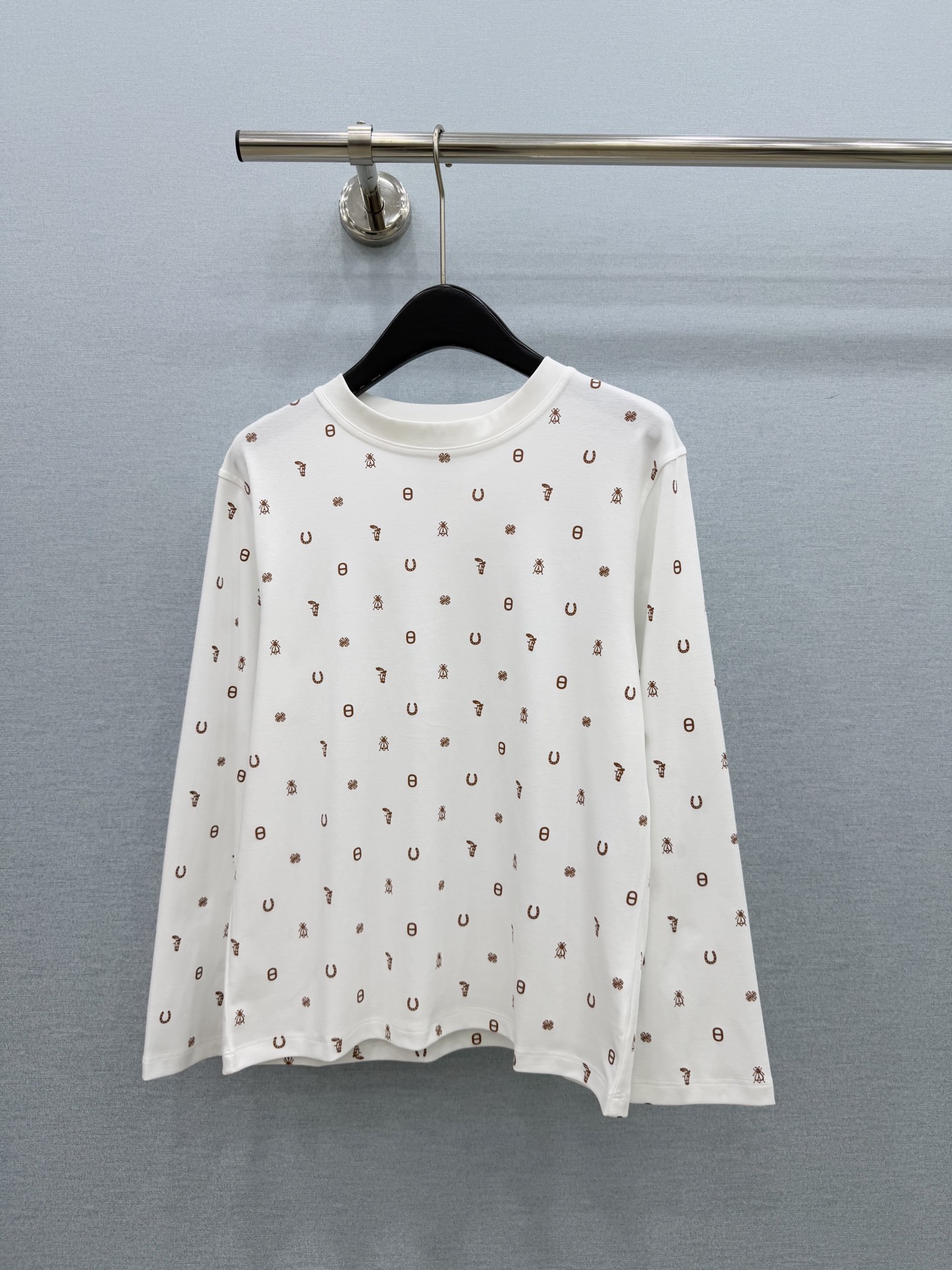 Her* グラフィックプリント長袖Tシャツ ホワイト 詳細画像 1