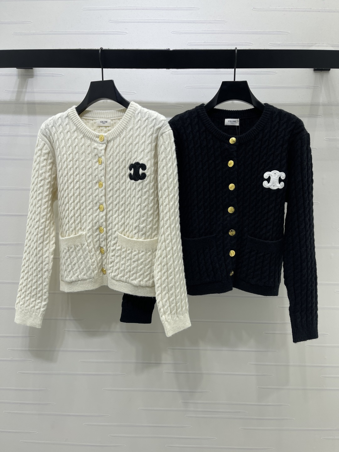 ポロ ラルフ ローレン ケーブルニットポロトップス アイボリー& 詳細画像 1