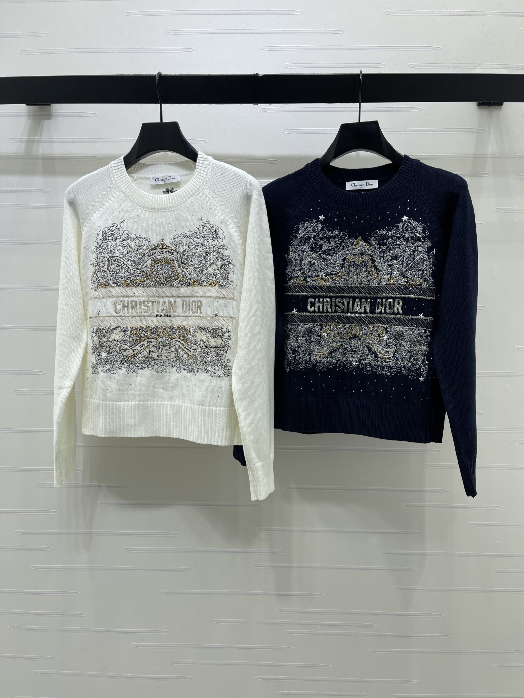 ディオール 刺繍クルーネックニットセーター 詳細画像 1