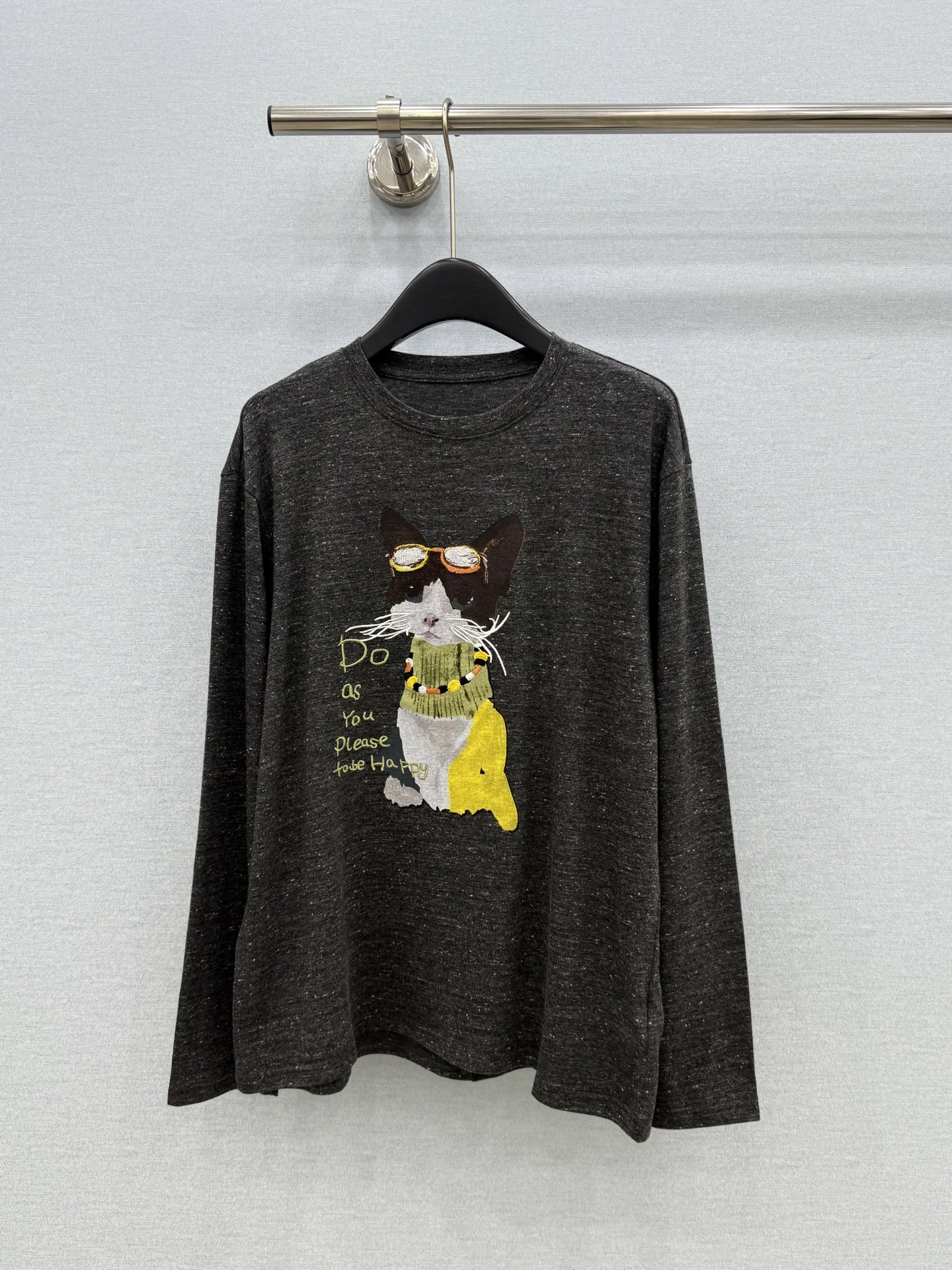 キャット刺繍長袖トップス 詳細画像 1