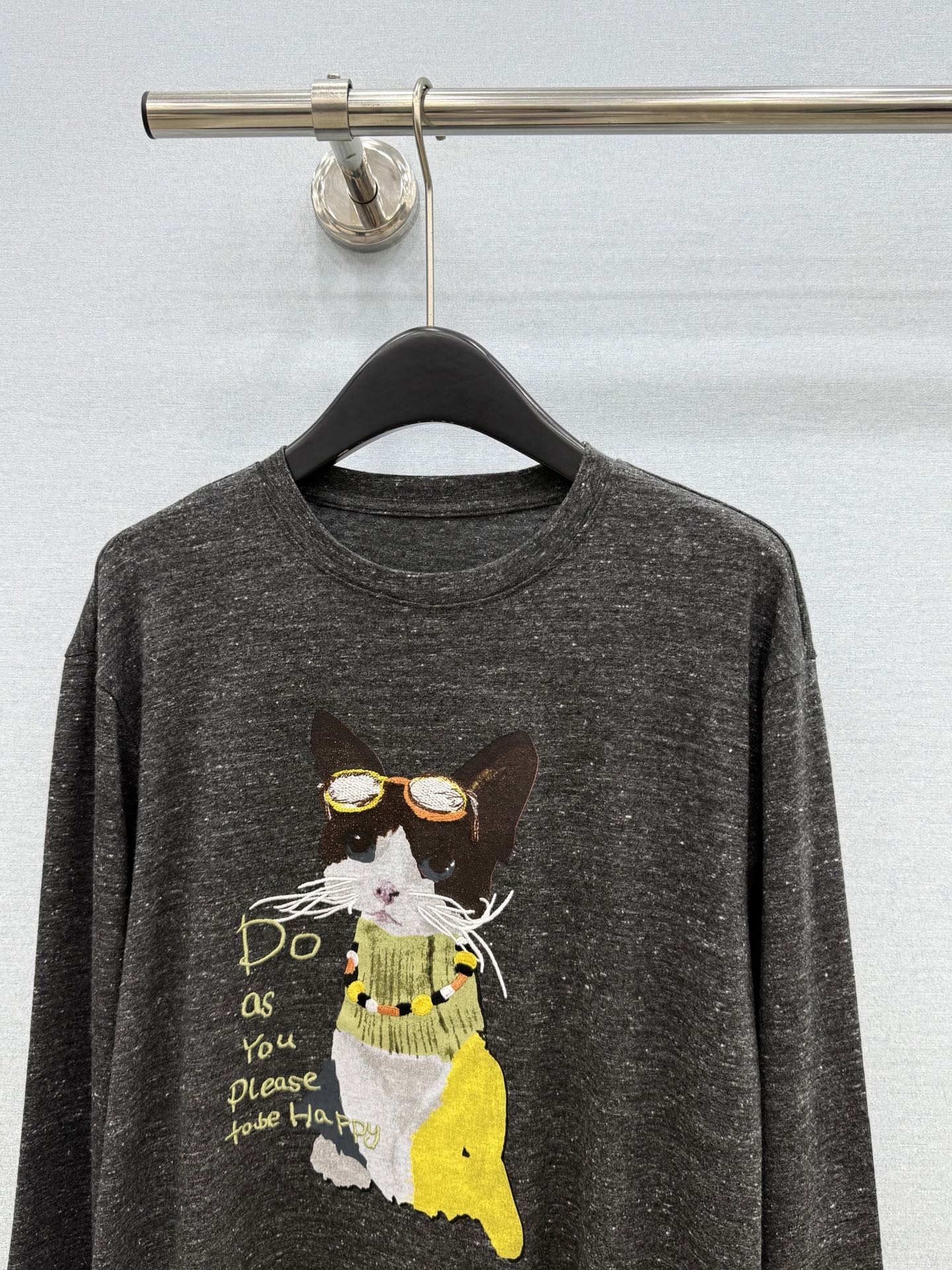 キャット刺繍長袖トップス 詳細画像 3
