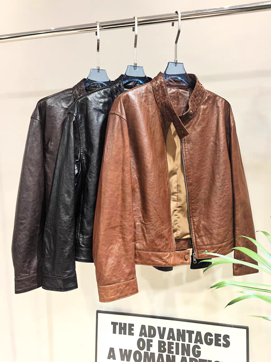 ラムレザー ショートライダースジャケット 詳細画像 1