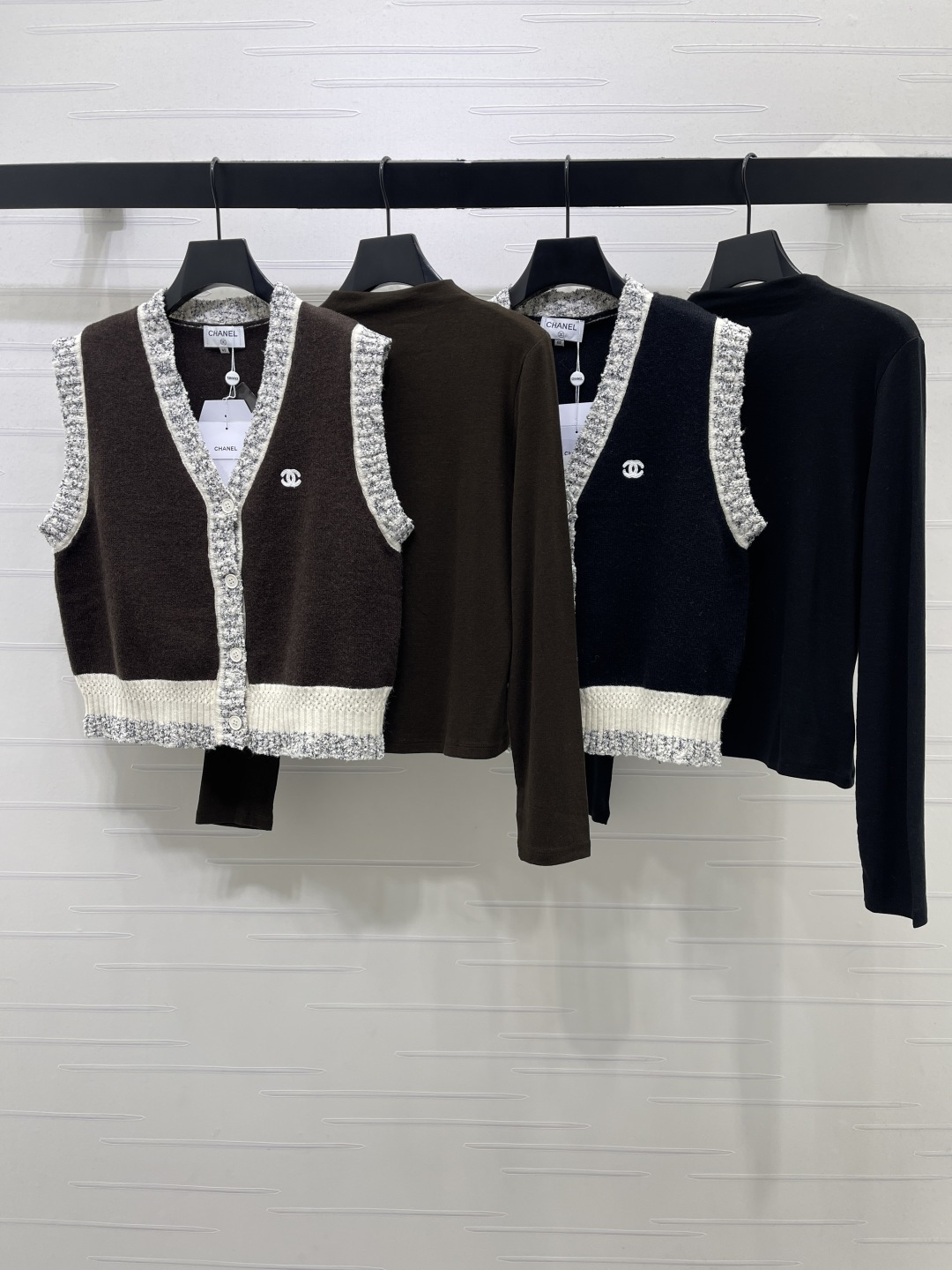 シャネル ベスト×ロングスリーブトップス 2点セット 詳細画像 1