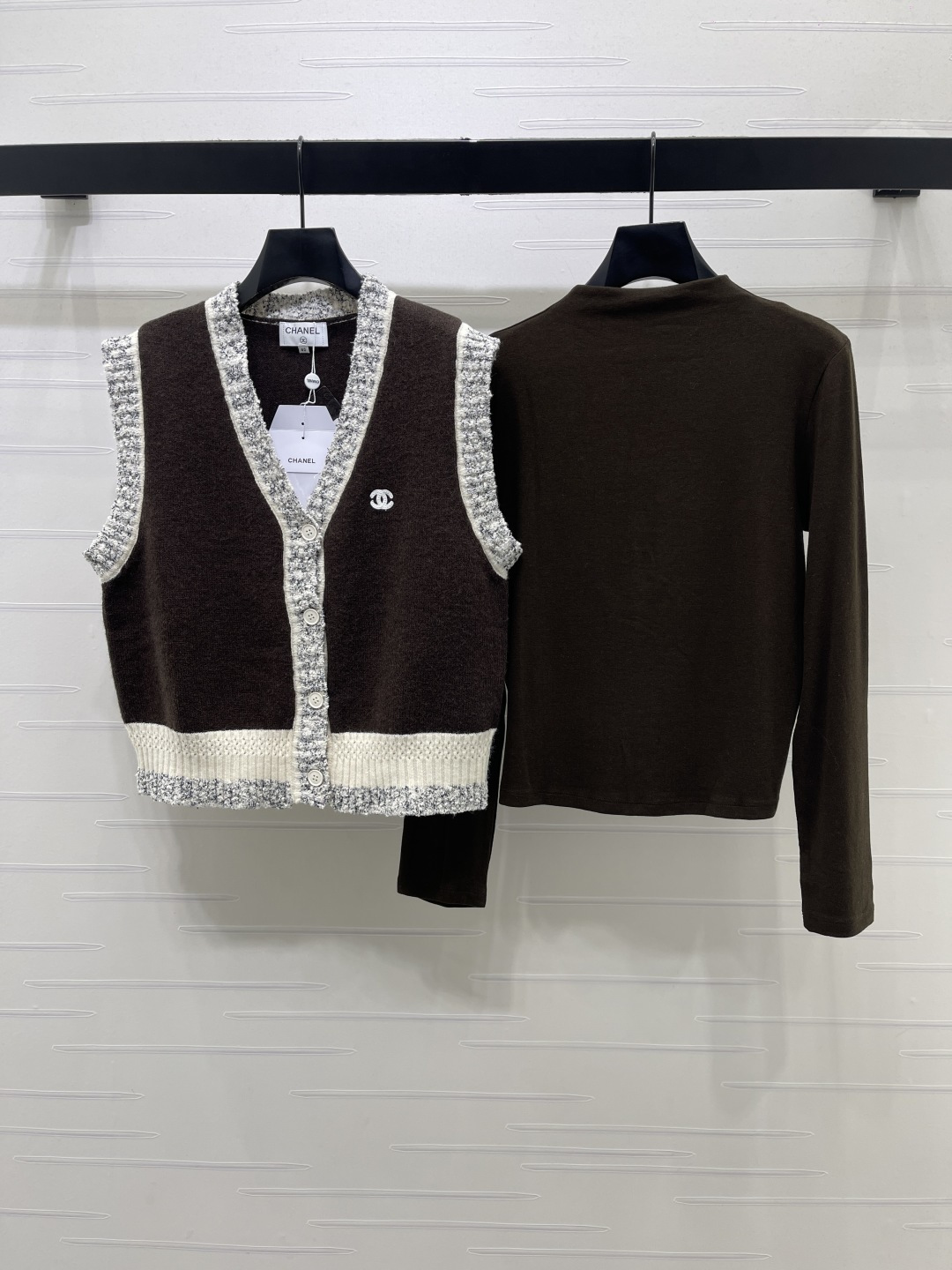 シャネル ベスト×ロングスリーブトップス 2点セット 詳細画像 2