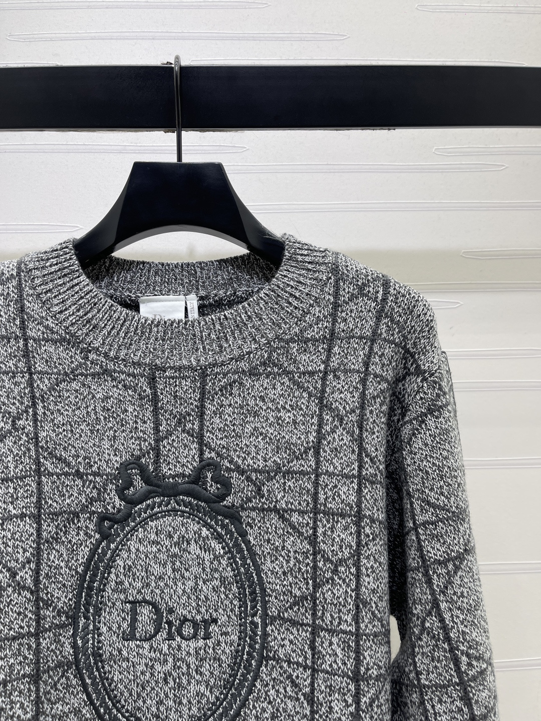 ディオール カナージュ刺繍ロゴ ニットセーター グレー 詳細画像 2