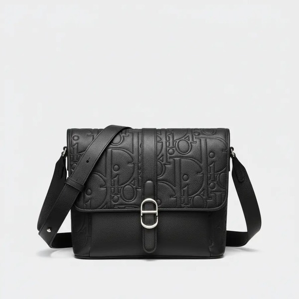 ディオール Dior Daily メッセンジャーバッグ ラージ ディオール グラビティ レザー ブラック 1ESME197LLG51
