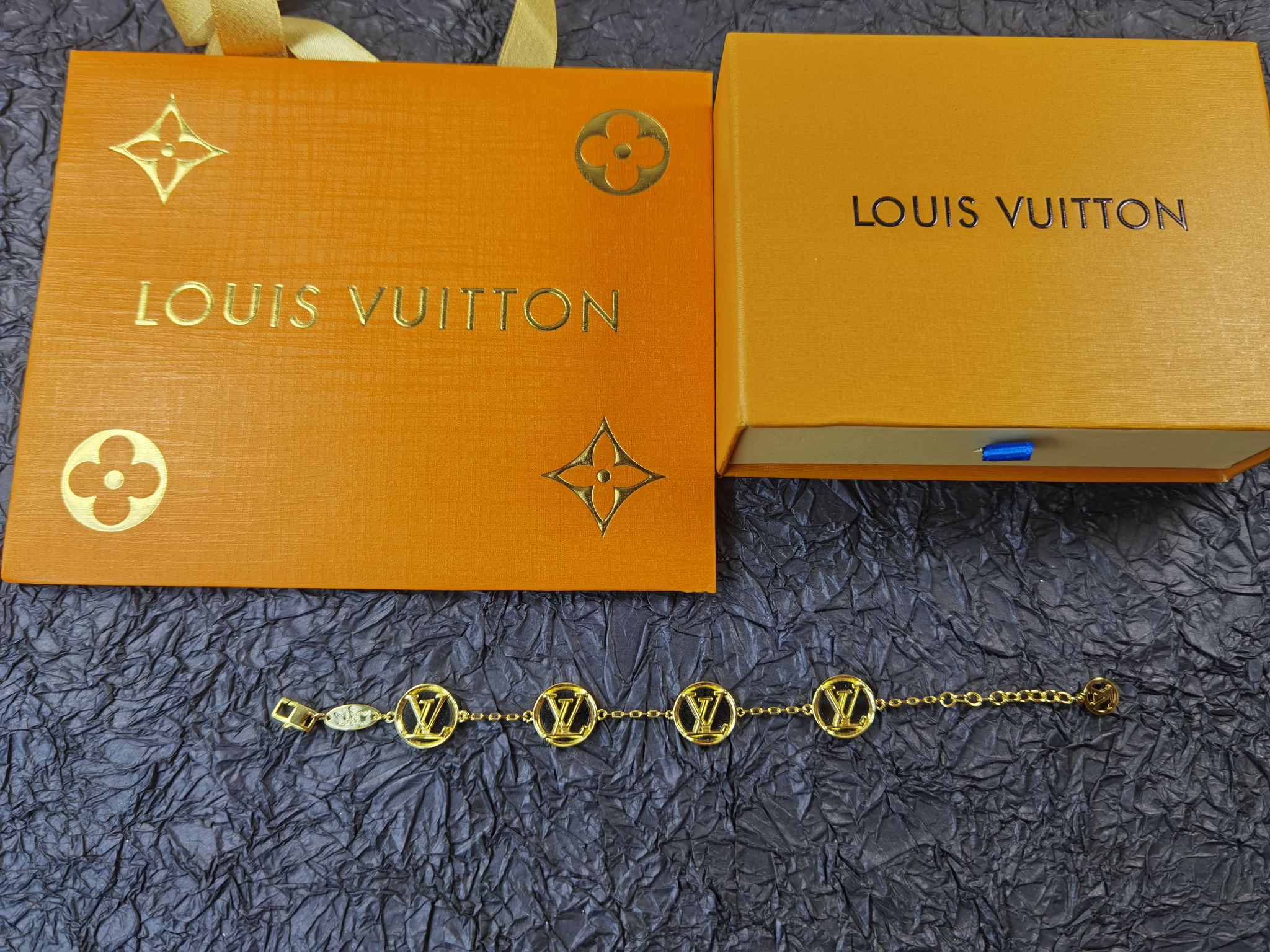ルイ・ヴィトン LV サークル チェーン ブレスレット ゴールド 詳細画像 1