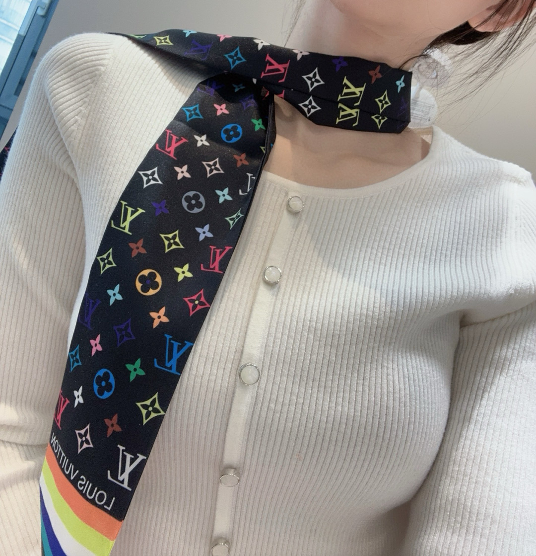 ルイ・ヴィトン LV x Murakami モノグラム マルチカラー バンドー ブラック／マルチカラー 詳細画像 1