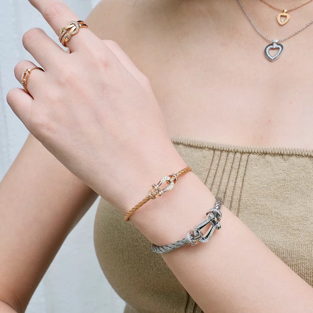 ナイキ フォース ホースシュー パヴェ ケーブル ブレスレット シルバー/ローズゴールド 詳細画像 1