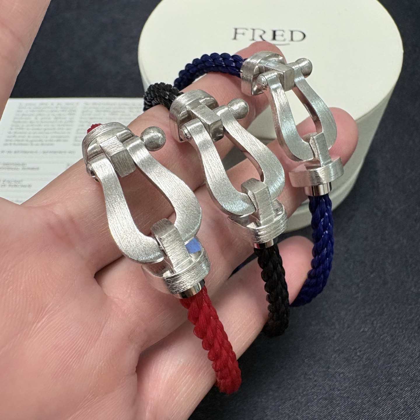 エルメス ホースシュー クラスプ ロープブレスレット ブラッシュドシルバー マルチカラー 詳細画像 3