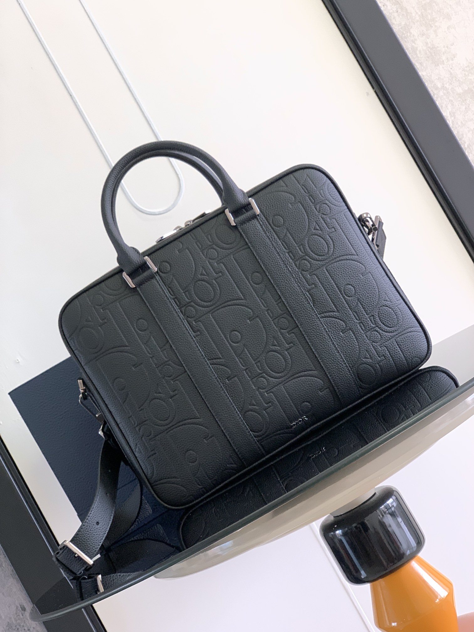 ディオール Dior Gravity レザー ブリーフケース ブラック 1ESBR180CDP 詳細画像 1