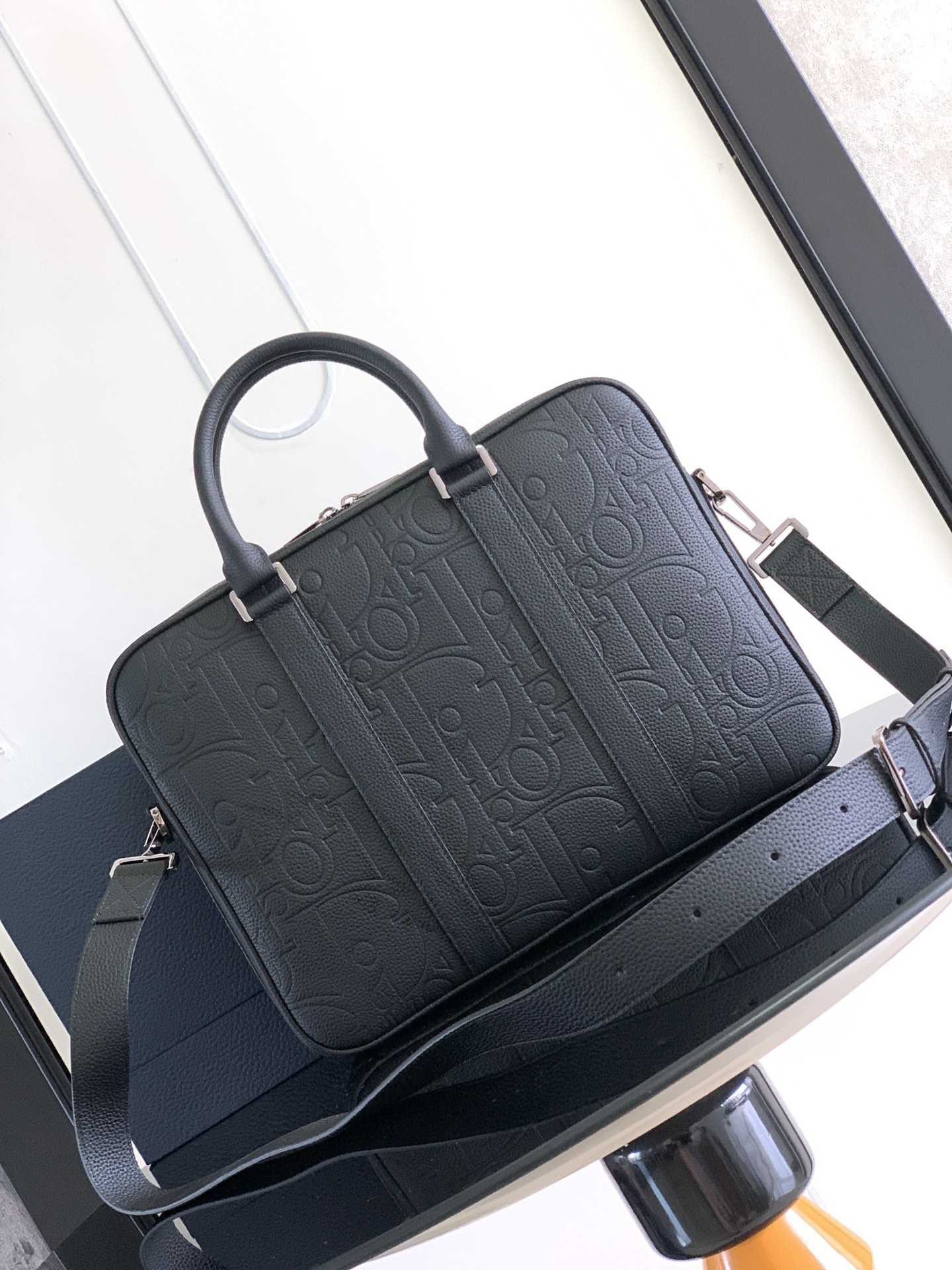 ディオール Dior Gravity レザー ブリーフケース ブラック 1ESBR180CDP 詳細画像 3