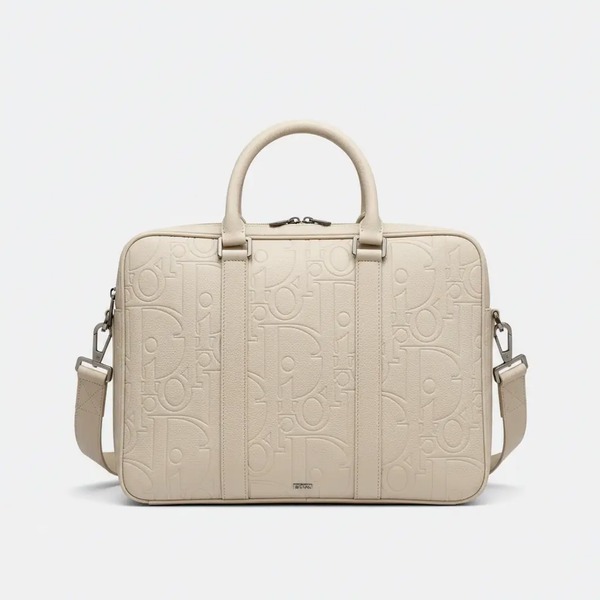 ディオール Dior Gravity レザー ブリーフケース クリーム 1ESBR180CDP