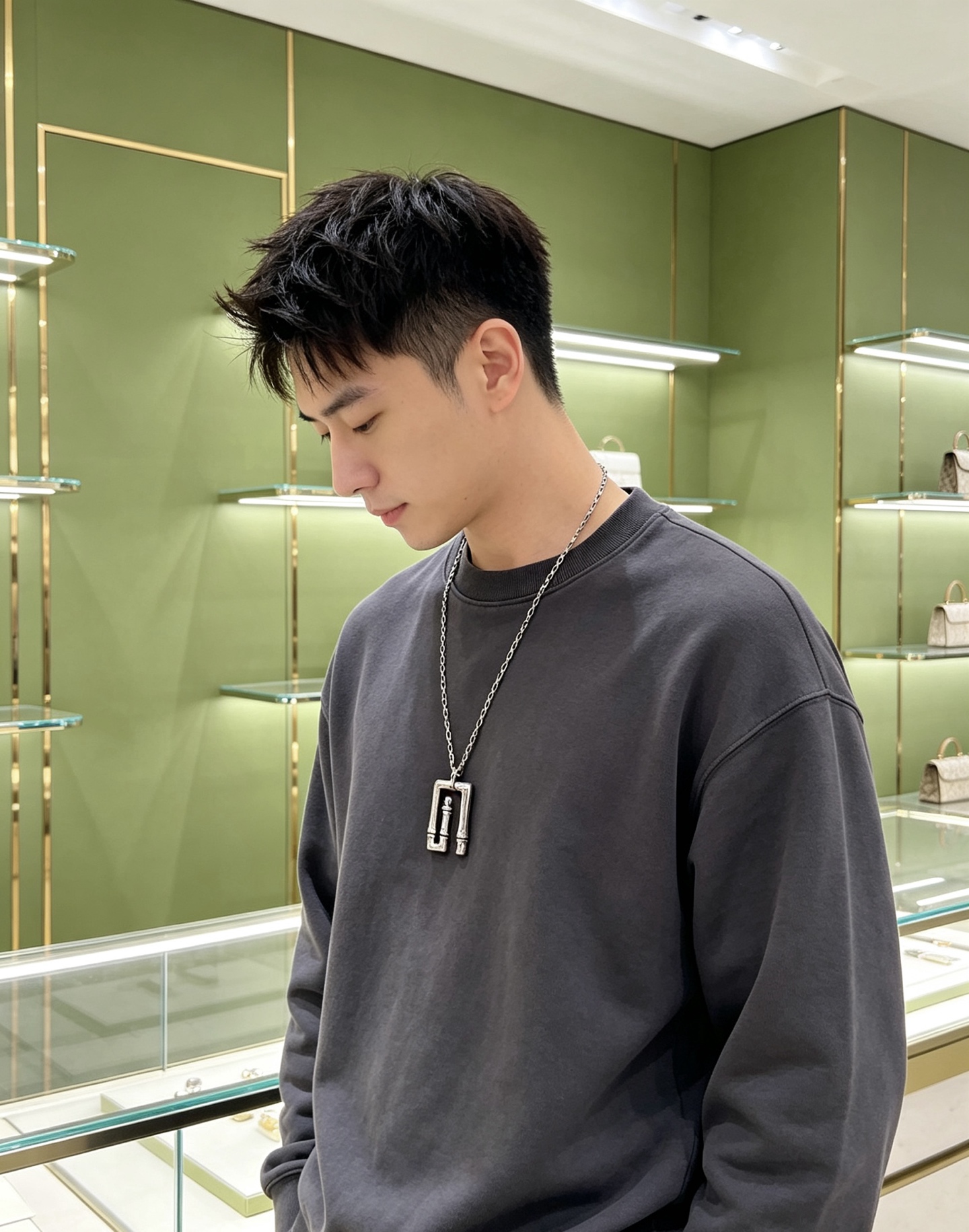 グッチ ダブルG バックルペンダントネックレス シルバー 詳細画像 1