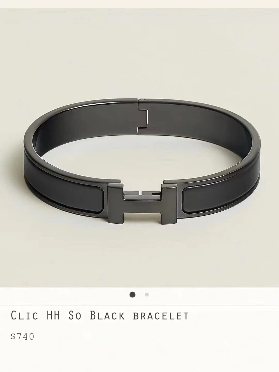 エルメス Clic H ブレスレット ソーブラック 詳細画像 1