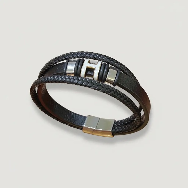 エルメス レザーブレスレット ブラック