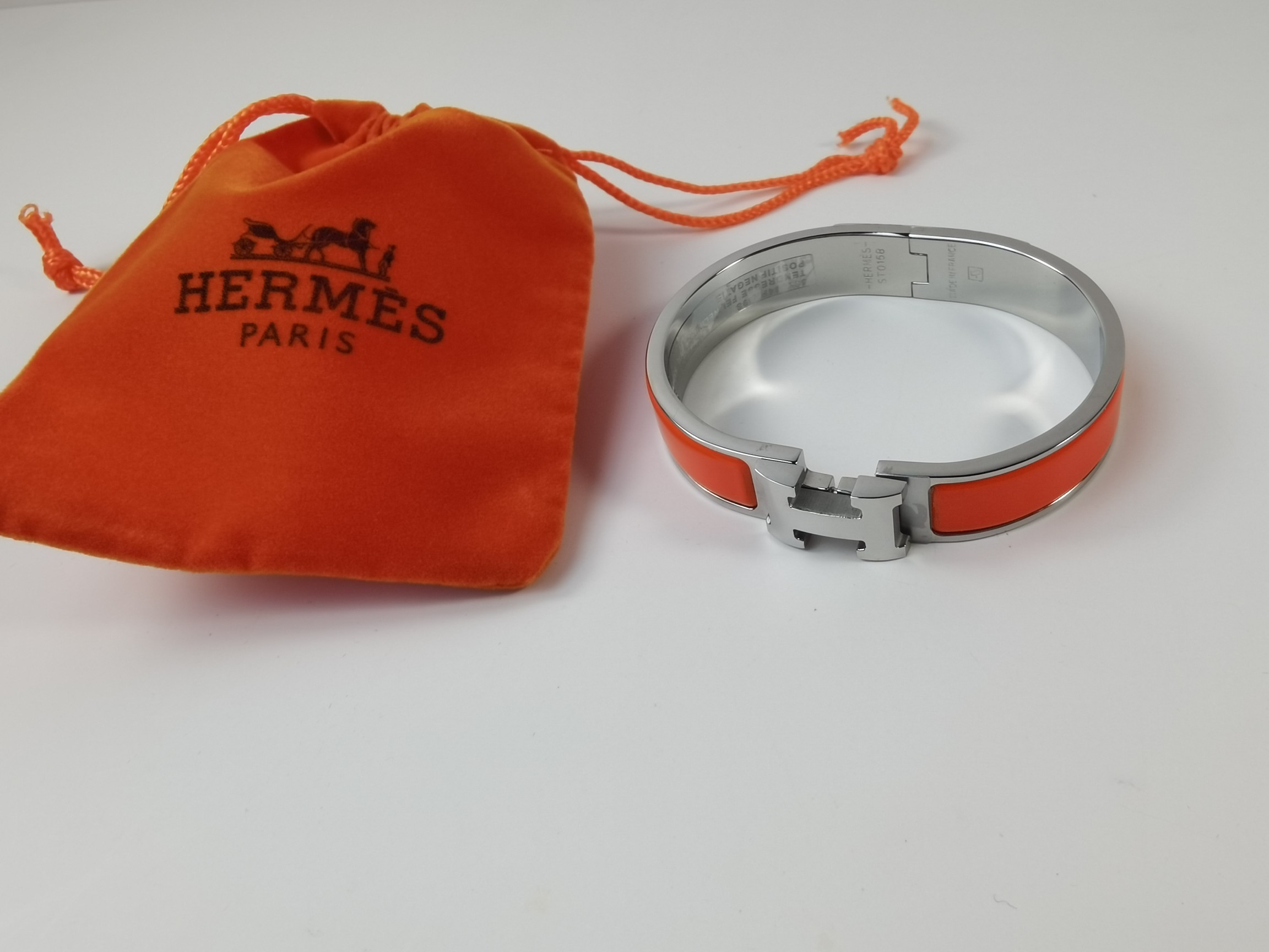 エルメス クリック H エナメルブレスレット オレンジ 詳細画像 3
