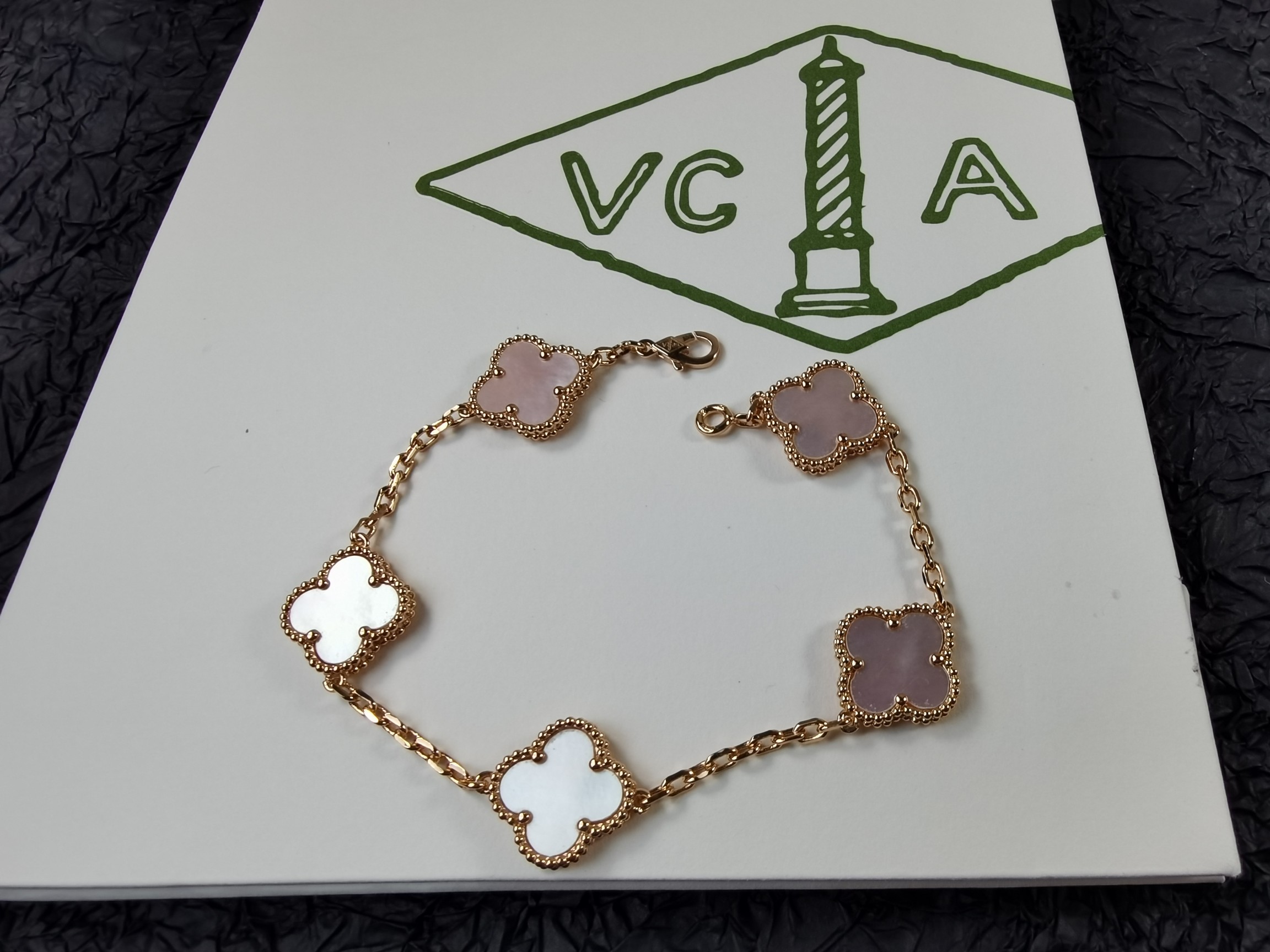 セイコー VCAスタイル 粉五花ブレスレット ローズゴールド 詳細画像 3