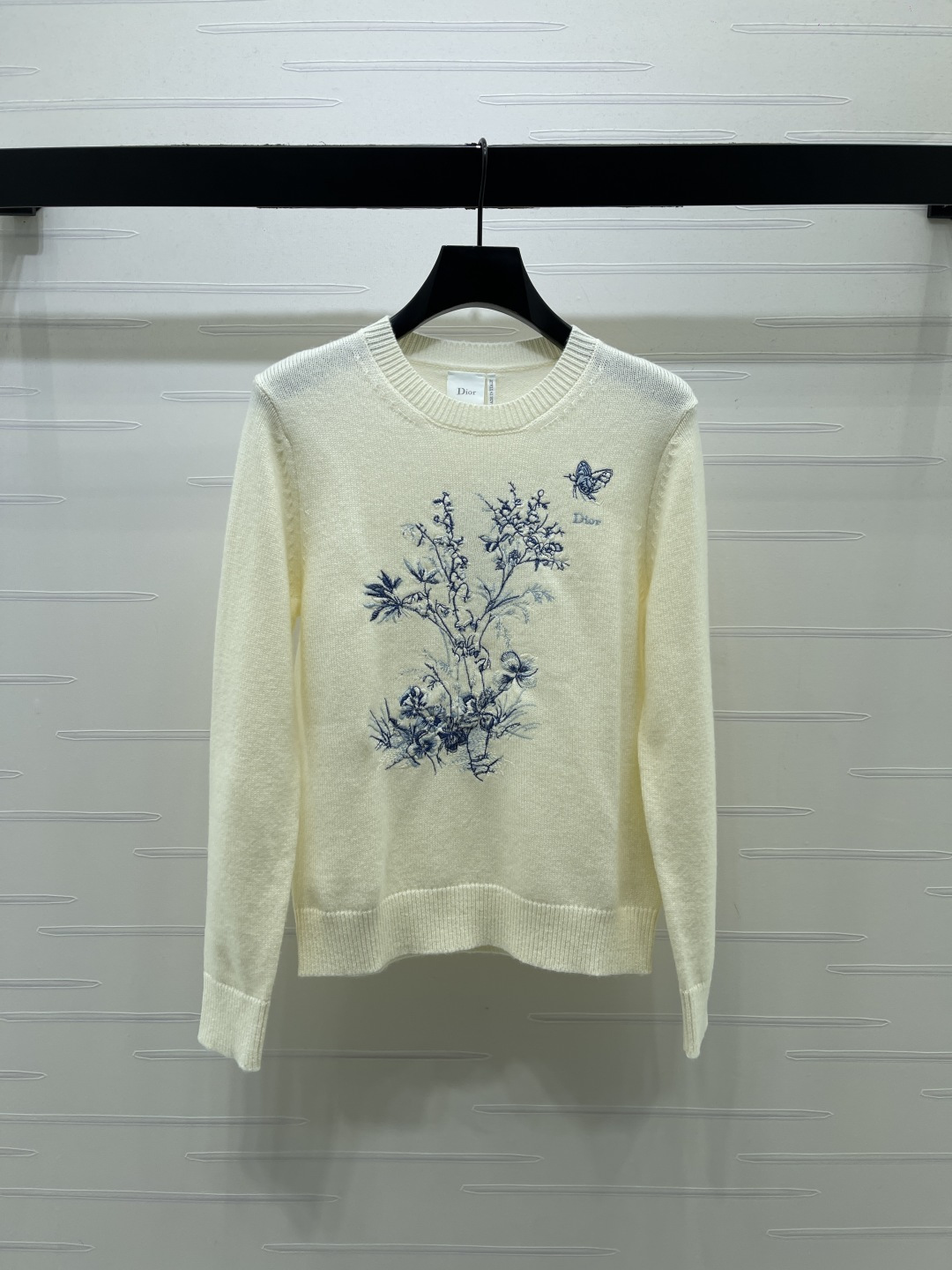 ディオール 刺繍バタフライフローラル ニットセーター 詳細画像 2
