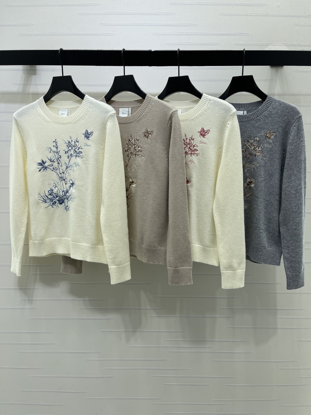 ディオール 刺繍バタフライフローラル ニットセーター 詳細画像 1