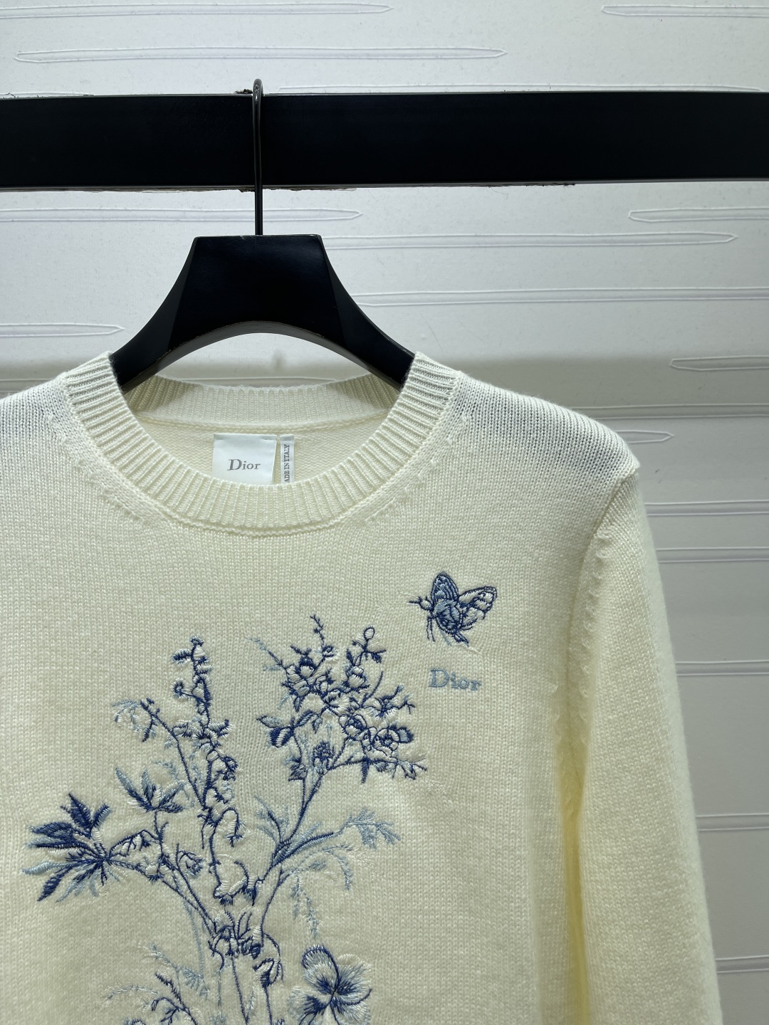 ディオール 刺繍バタフライフローラル ニットセーター 詳細画像 3