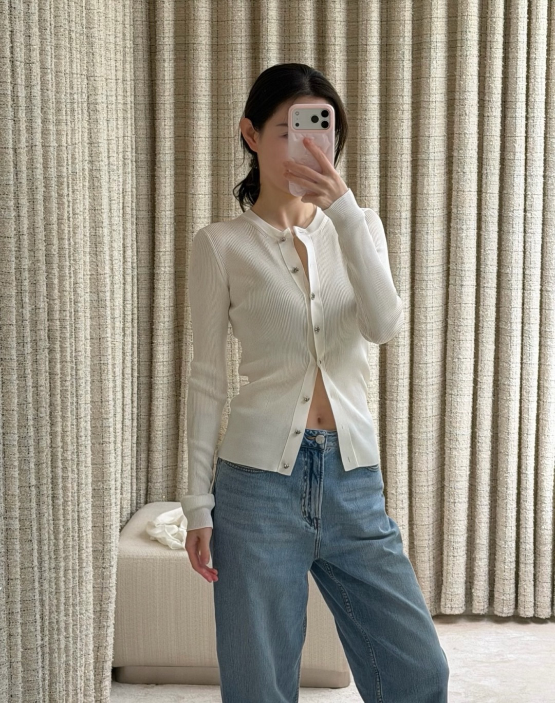 シャネル 26Aシリーズ ニット 長袖カーディガン ホワイト CS336830028CHANEL 詳細画像 2