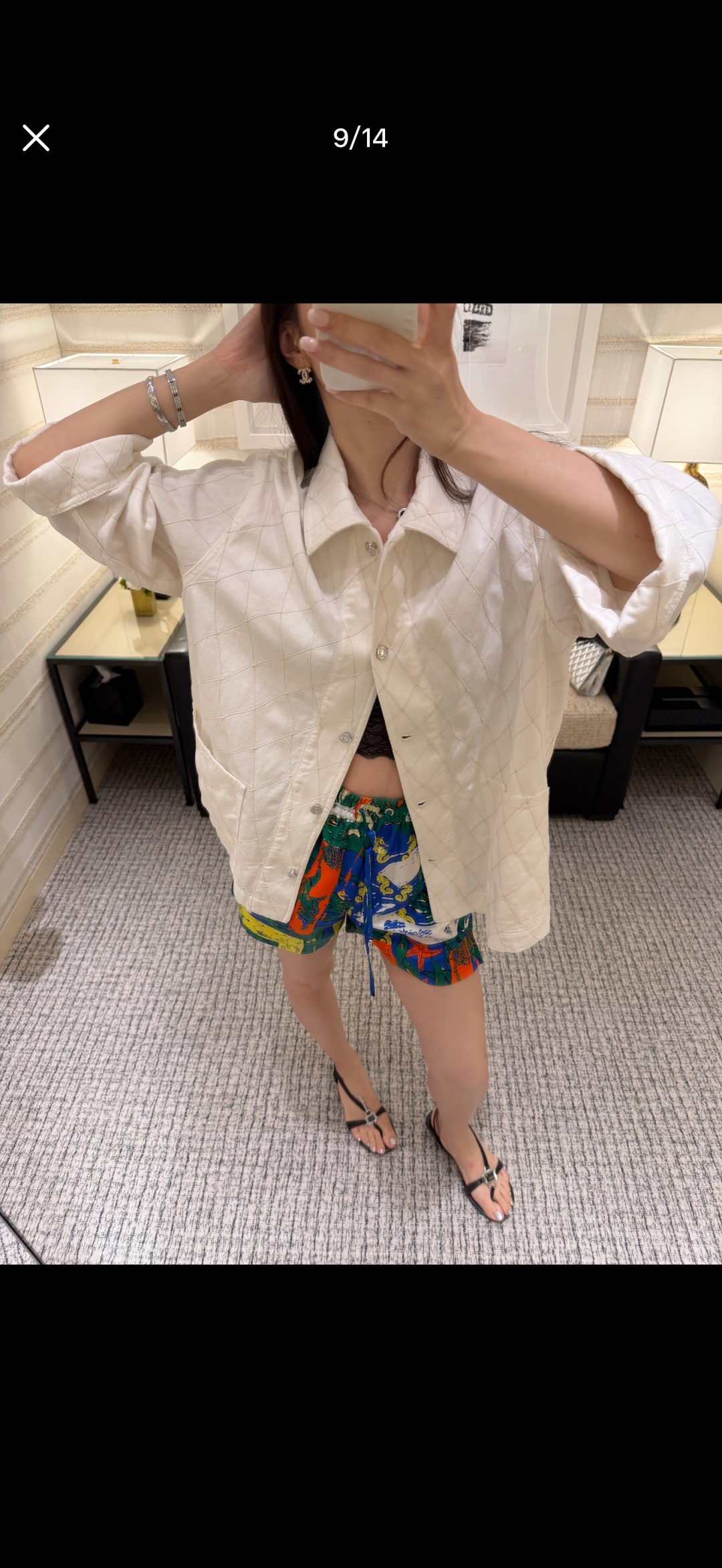 シャネル Coco Beach プリントショートパンツ CS336846028 詳細画像 3