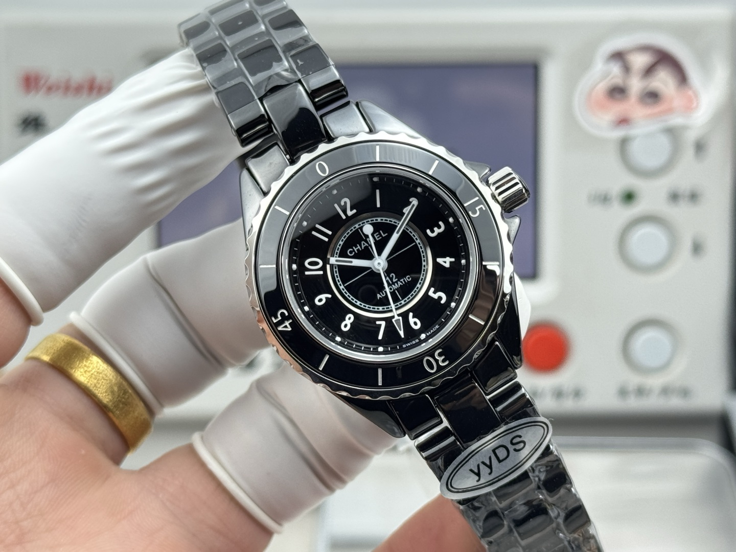 シャネル J12 セラミック シルバー ローズゴールド ウォッチ 詳細画像 1