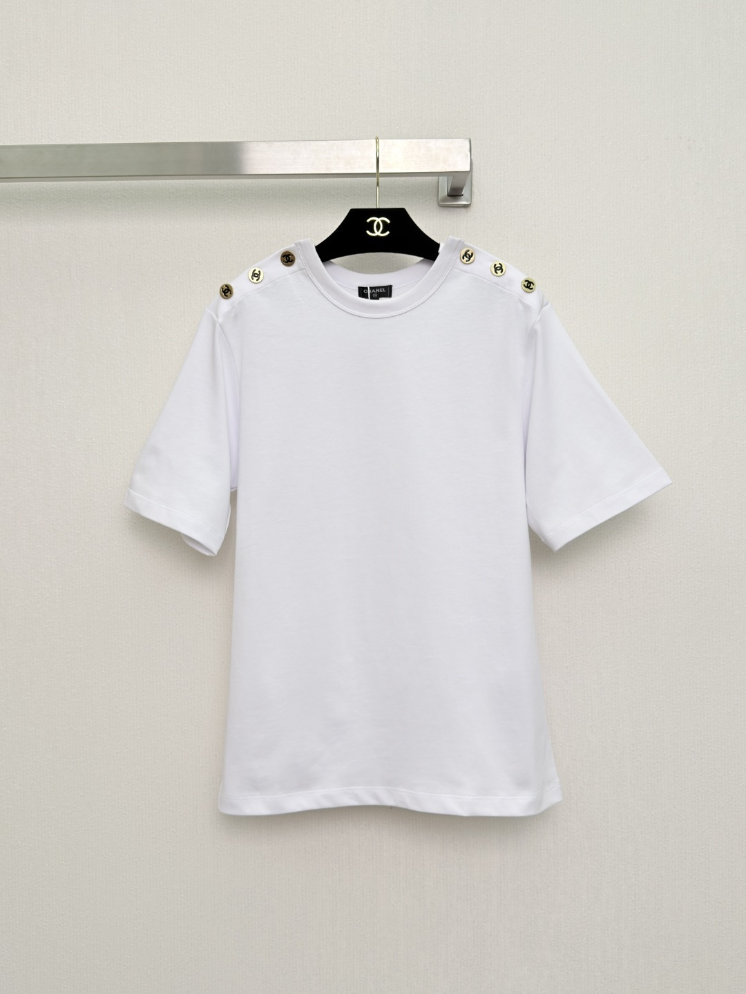シャネル ベーシック ホワイト 半袖Tシャツ ホワイト 詳細画像 1