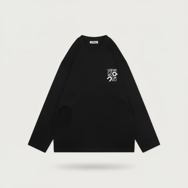 ロエベ アナグラムプリント 長袖Tシャツ ブラック
